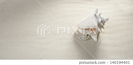 beach sand pearl necklace shell summer vacation beach sand pearl necklace shell summer vacation 140194401