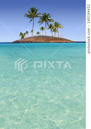 Paradise palm tree island tropical turquoise beach Paradise palm tree island tropical turquoise beach 140194452