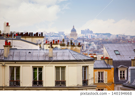 Paris skyline aerial from Montmartre 140194668