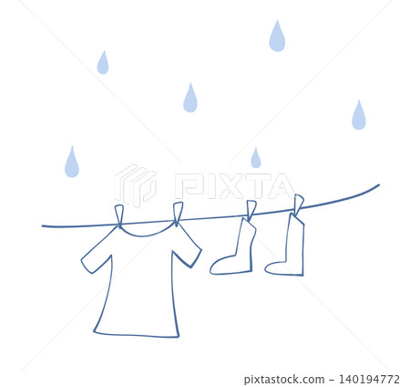 我晾衣服的時候開始下雨了。 我晾衣服的時候開始下雨了。 140194772