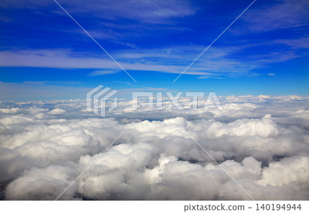 Sea of clouds sky aircraft view 140194944