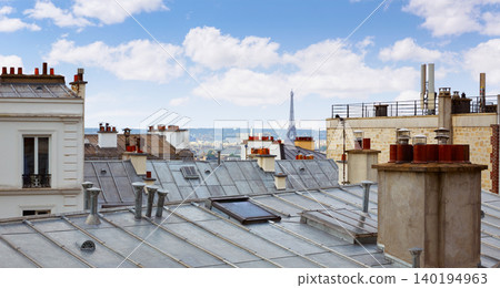 Paris skyline aerial from Montmartre Paris skyline aerial from Montmartre 140194963