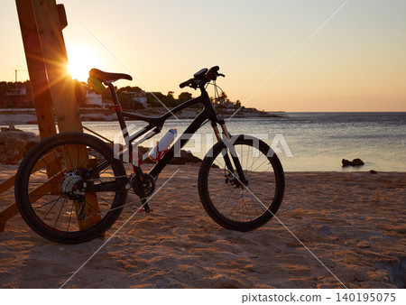 Denia beach las rotas with bicycle bike Denia beach las rotas with bicycle bike 140195075