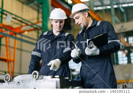 Engineer worker team service injection mold, Professional men work in die casting plant mold service Engineer worker team service injection mold, Professional men work in die casting plant mold service 140195111