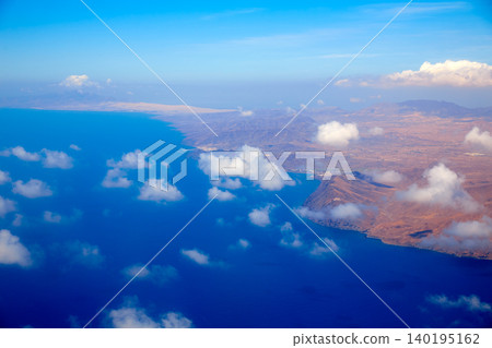Aerial view of Fuerteventura at Canary Islands 140195162