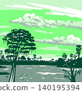 Silver Lake Recreation Area in Florida WPA Poster Art 140195394