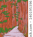 Cedar Trees in Myoko-Togakushi Renzan National Park Japan Ukiyo-e WPA Poster 140195396