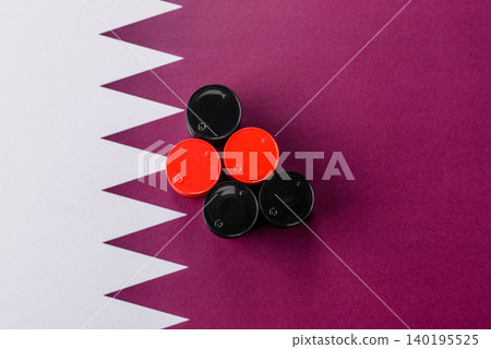 Metal barrels containing oil, gas, or chemicals, with a prohibition sign. Oil barrels Metal barrels containing oil, gas, or chemicals, with a prohibition sign. Oil barrels 140195525
