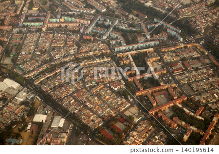 mexico df city town aerial view from airplane mexico df city town aerial view from airplane 140195614