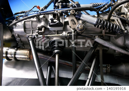 Formula one car engine detail  140195916