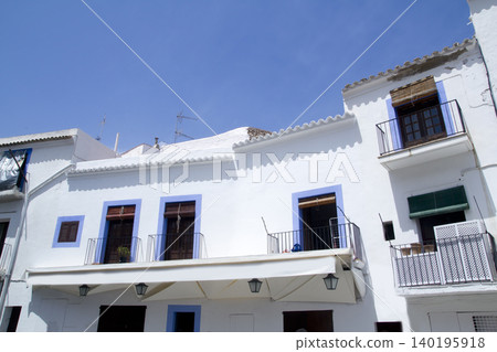 Balearic Ibiza white island architecture Mediterranean 140195918