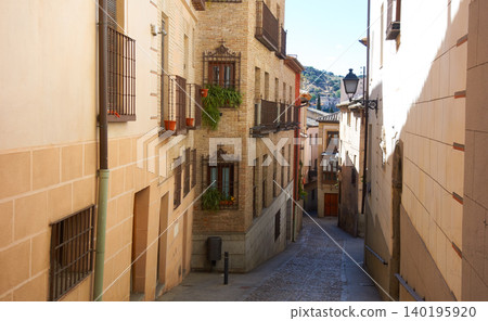 Toledo facades in Castile La Mancha Spain Toledo facades in Castile La Mancha Spain 140195920