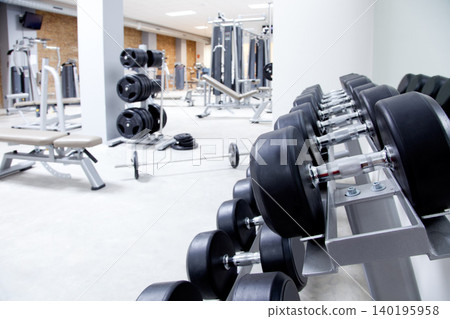Fitness club weight training equipment gym Fitness club weight training equipment gym 140195958