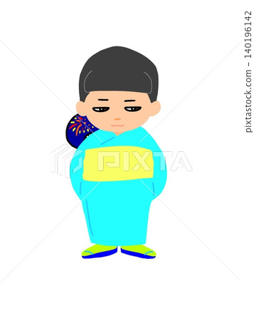 Child in a yukata 140196142