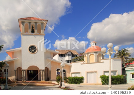 Church Puerto Morelos Mexico Mayan Riviera Church Puerto Morelos Mexico Mayan Riviera 140196229