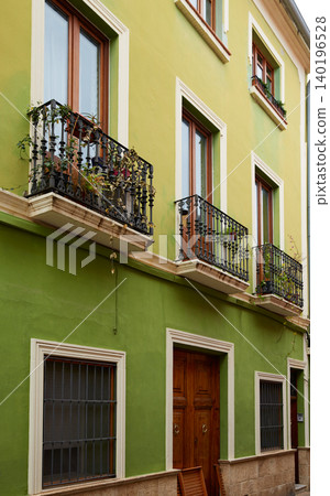 Denia street Loreto facades in Alicante spain 140196528