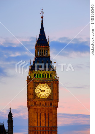 Big Ben Clock Tower in London sunset England Big Ben Clock Tower in London sunset England 140196546