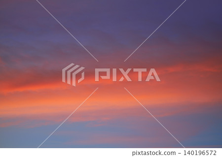 Sunset sky clouds orange and blue Sunset sky clouds orange and blue 140196572