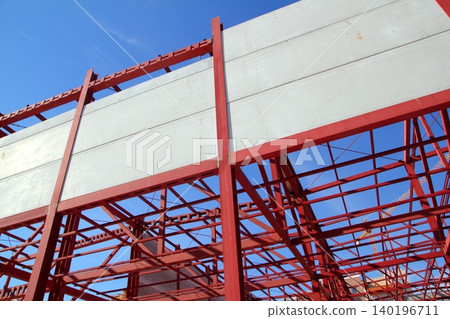 industrial building construction steel structure concrete 140196711