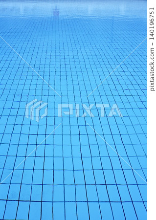 blue tiles pool vertical perspective 140196751