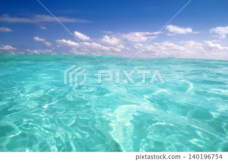 blue caribbean sea water wave horizon blue caribbean sea water wave horizon 140196754