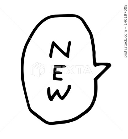 A simple speech bubble template with the word "NEW" to indicate new arrivals or new products. A simple speech bubble template with the word "NEW" to indicate new arrivals or new products. 140197008