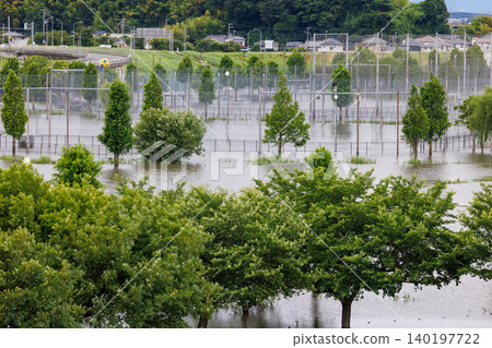 Parks in Yokohama that were submerged due to rivers overflowing during typhoons and heavy rains. Parks in Yokohama that were submerged due to rivers overflowing during typhoons and heavy rains. 140197722