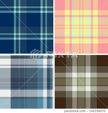 Plaid pattern collection for digital crafting products. Works for scrapbooking papers, downloadable planners, and DIY printables. Vector adaptability ensures compatibility. Plaid pattern collection for digital crafting products. Works for scrapbooking papers, downloadable planners, and DIY printables. Vector adaptability ensures compatibility. 140198070