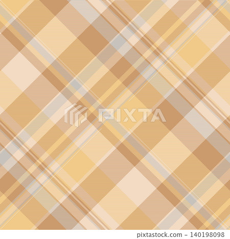 Goose vector fabric pattern, interior texture plaid textile. Direct background check seamless tartan in orange and light colors. Goose vector fabric pattern, interior texture plaid textile. Direct background check seamless tartan in orange and light colors. 140198098