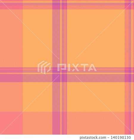 Deco plaid vector texture, deluxe background tartan pattern. Filigree textile fabric check seamless in orange and red colors. Deco plaid vector texture, deluxe background tartan pattern. Filigree textile fabric check seamless in orange and red colors. 140198130