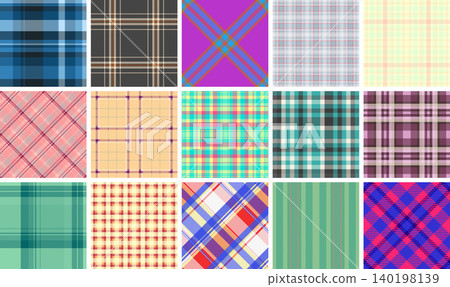 Plaid collection ideal for table runners. Tartan designs elevate seasonal decor. Vector precision ensures clean edges. Plaid collection ideal for table runners. Tartan designs elevate seasonal decor. Vector precision ensures clean edges. 140198139