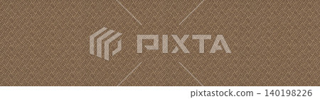 Panoramic brown woven fabric texture with intricate diamond geometric pattern background. Panoramic brown woven fabric texture with intricate diamond geometric pattern background. 140198226