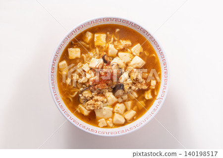 Mala Ramen (Tofu, minced chicken, shiitake mushrooms) Mala Ramen (Tofu, minced chicken, shiitake mushrooms) 140198517