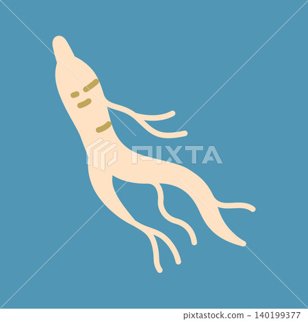 Simple vector icon of ginseng 140199377