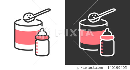奶粉的簡單向量圖標 140199405