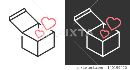 簡單的禮品向量圖標 140199420