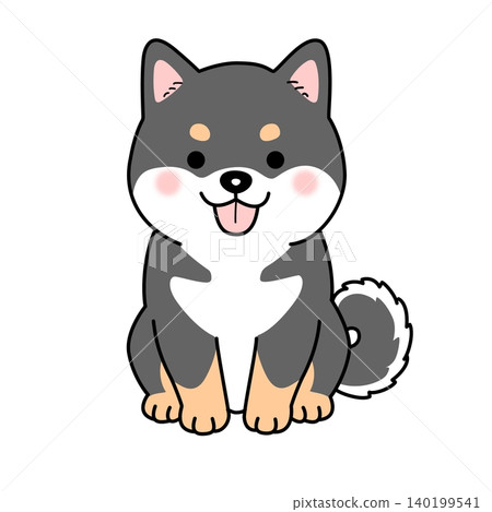 Vector illustration of a black Shiba Inu (full body) 140199541