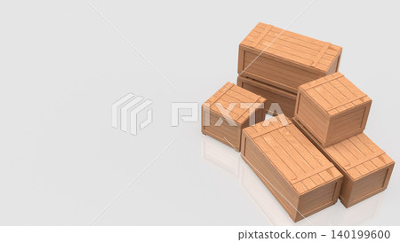 Wooden Cargo Crates For Warehouse Storage 3d render. Wooden Cargo Crates For Warehouse Storage 3d render. 140199600