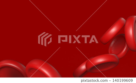 Red Blood Cells Flowing Through Artery 3d Render. 140199609