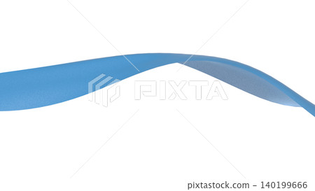 Twisted wave lines make a striking impact on the presentation cover; white background CG 140199666