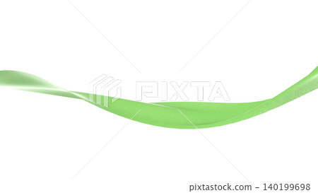 Twisted wave lines make a striking impact on the presentation cover; white background CG 140199698