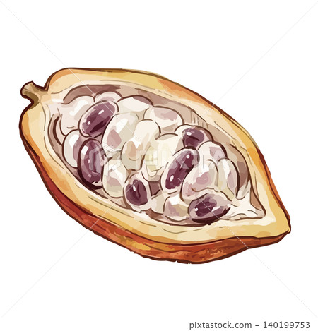 A mouthwatering illustration of cocoa A mouthwatering illustration of cocoa 140199753