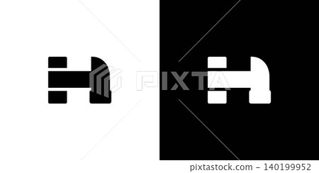 Bold and unique initial H for hammer logo design Bold and unique initial H for hammer logo design 140199952