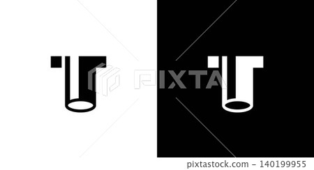 Modern and bold T pipe logo design Modern and bold T pipe logo design 140199955