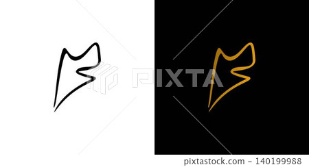 Abstract and luxury letter MS initials logo design Abstract and luxury letter MS initials logo design 140199988