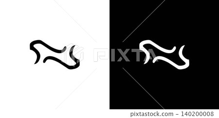 Unique and abstract letter N initials logo design Unique and abstract letter N initials logo design 140200008