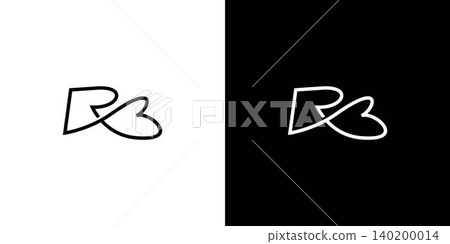 Unique and simple letter RB initials logo design Unique and simple letter RB initials logo design 140200014