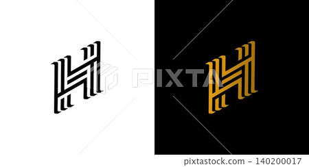 Modern and unique letter H initials logo design Modern and unique letter H initials logo design 140200017