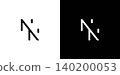 Unique and modern letter NN initials logo design 140200053