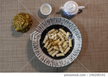 Traditional Asian Dessert with Tea Set and Ornament 140200141